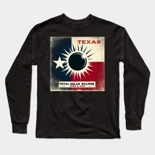 Texas Total solar eclipse 2024 Long Sleeve T-Shirt
